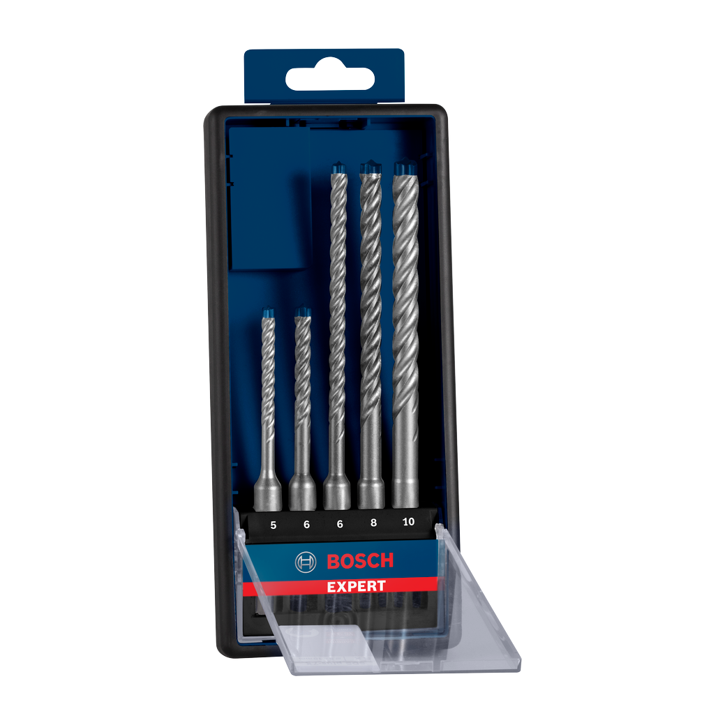 Bosch EXPERT SDS plus-7X Hammerbohrer-Set, 5x50x115/6x50x115/6x100x165/8x100x165/10x100x165 mm, 5-tlg.