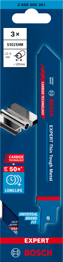 Bosch EXPERT S922EHM Thin Tough Metal Säbelsägeblatt