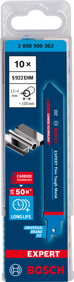 Bosch EXPERT S922EHM Thin Tough Metal Säbelsägeblatt
