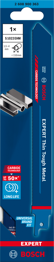 Bosch EXPERT S1022EHM Thin Tough Metal Säbelsägeblatt