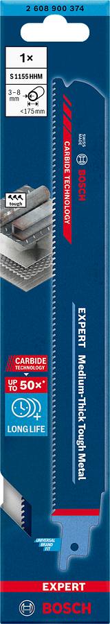 Bosch EXPERT S1155HHM Medium-Thick Tough Metal Säbelsägeblatt