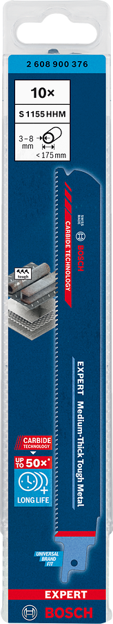 Bosch EXPERT S1155HHM Medium-Thick Tough Metal Säbelsägeblatt