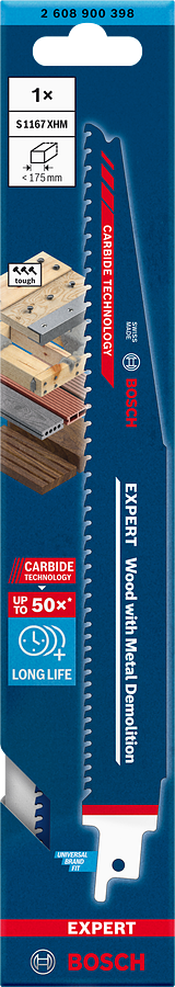 Bosch EXPERT S1167XHM Wood with Metal Demolition Säbelsägeblatt