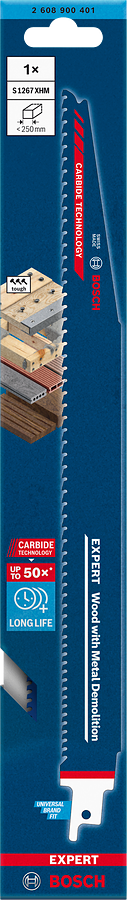 Bosch EXPERT S1267XHM Wood with Metal Demolition Säbelsägeblatt