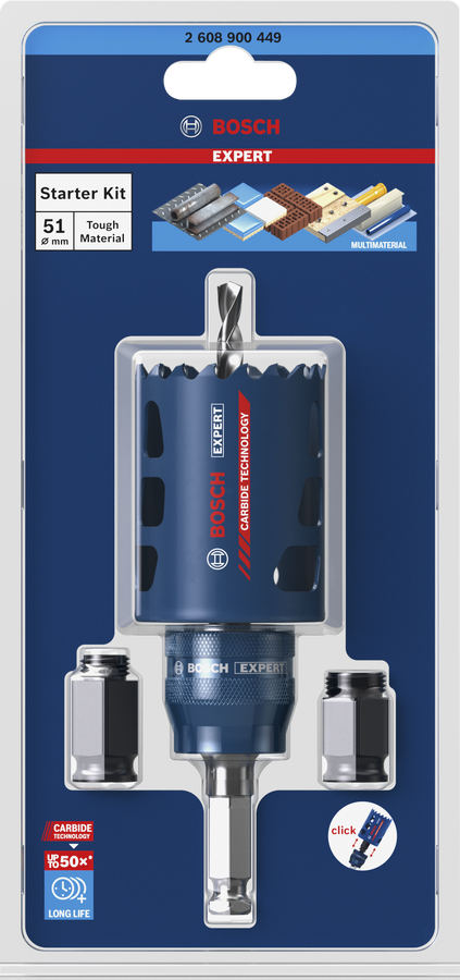 Bosch EXPERT Multi Material Lochsägen Starter-Set, 51x60 mm