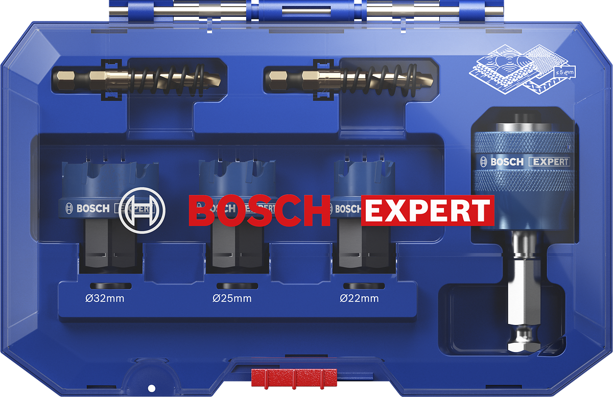 Bosch EXPERT Sheet Metal Universal Lochsägen-Set, 22/25/32x5 mm