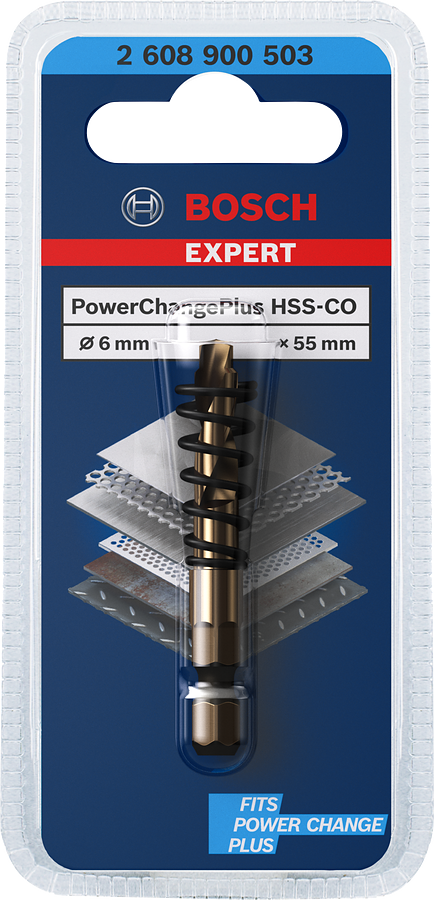 Bosch EXPERT Power Change Plus Zentrierbohrer, HSS-Co, 6x55 mm