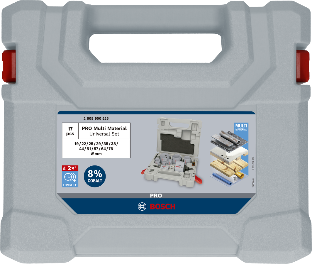 Bosch PRO Multi Material Lochsägen-Set, 19-76mm, 17-tlg.