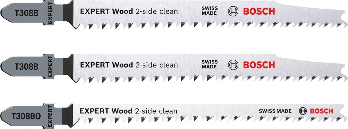 Bosch Expert Wood 2-side clean Stichsägeblatt-Set, 3-tlg.