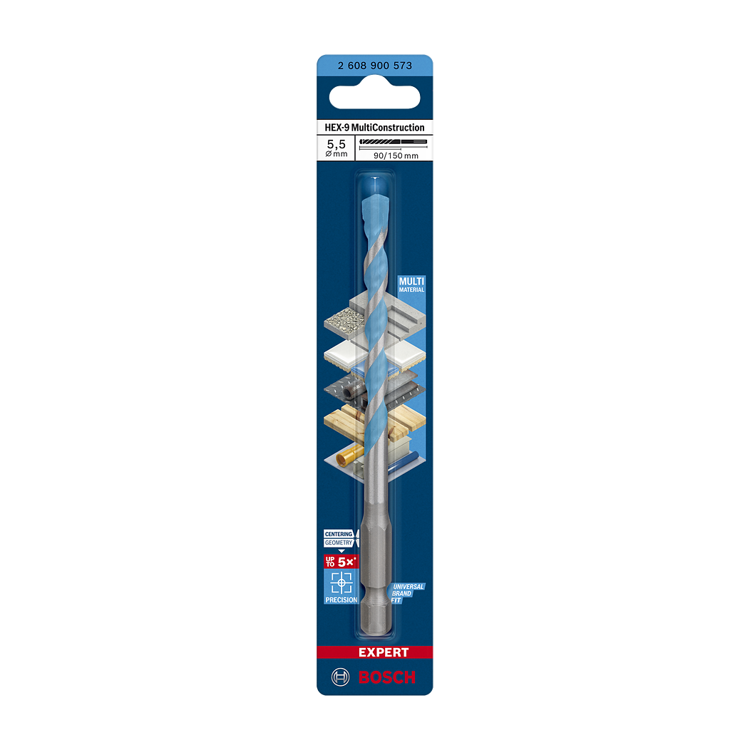 Bosch EXPERT HEX-9 Multi Construction Bohrer, 3x45x90 mm