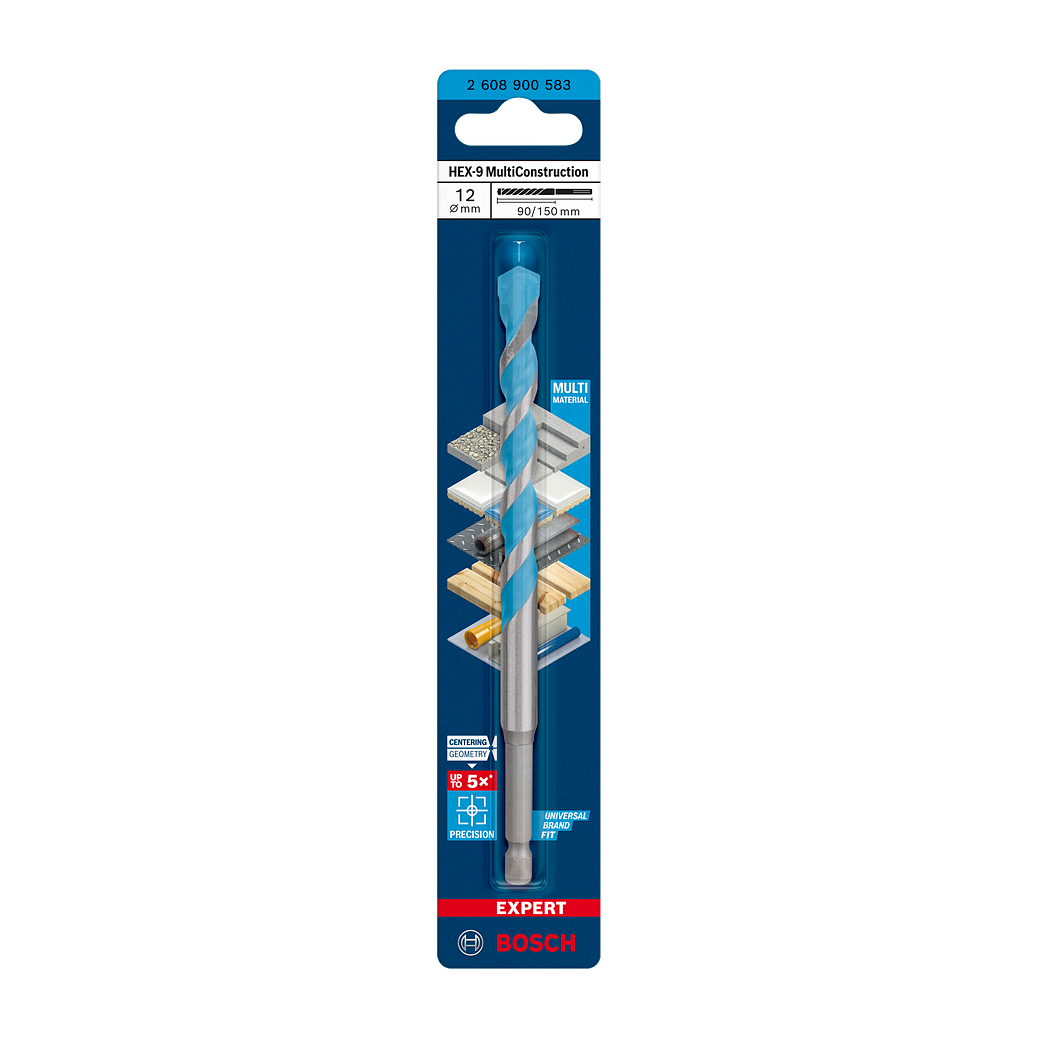 Bosch EXPERT HEX-9 Multi Construction Bohrer, 3x45x90 mm