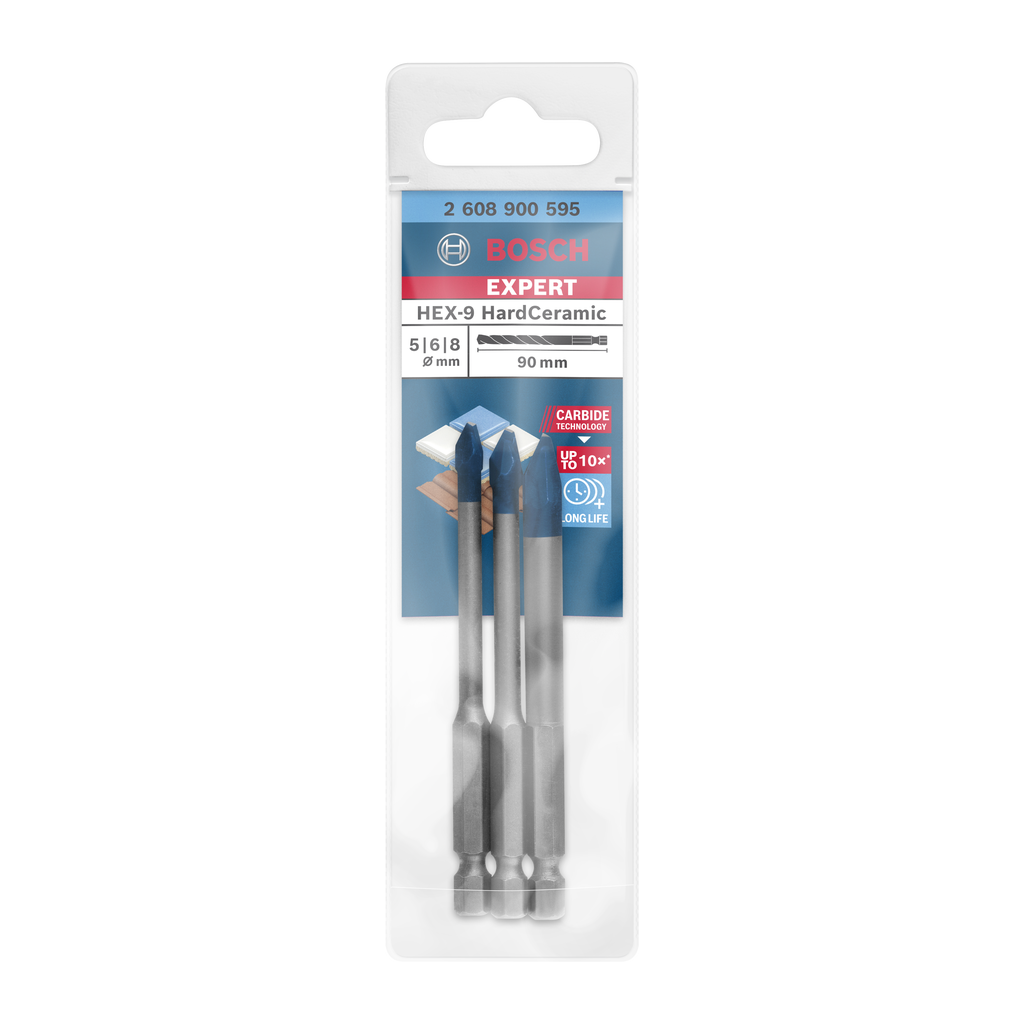 Bosch EXPERT HEX-9 Hard Ceramic Bohrer-Set, 5/6/8x90 mm, 3-tlg.