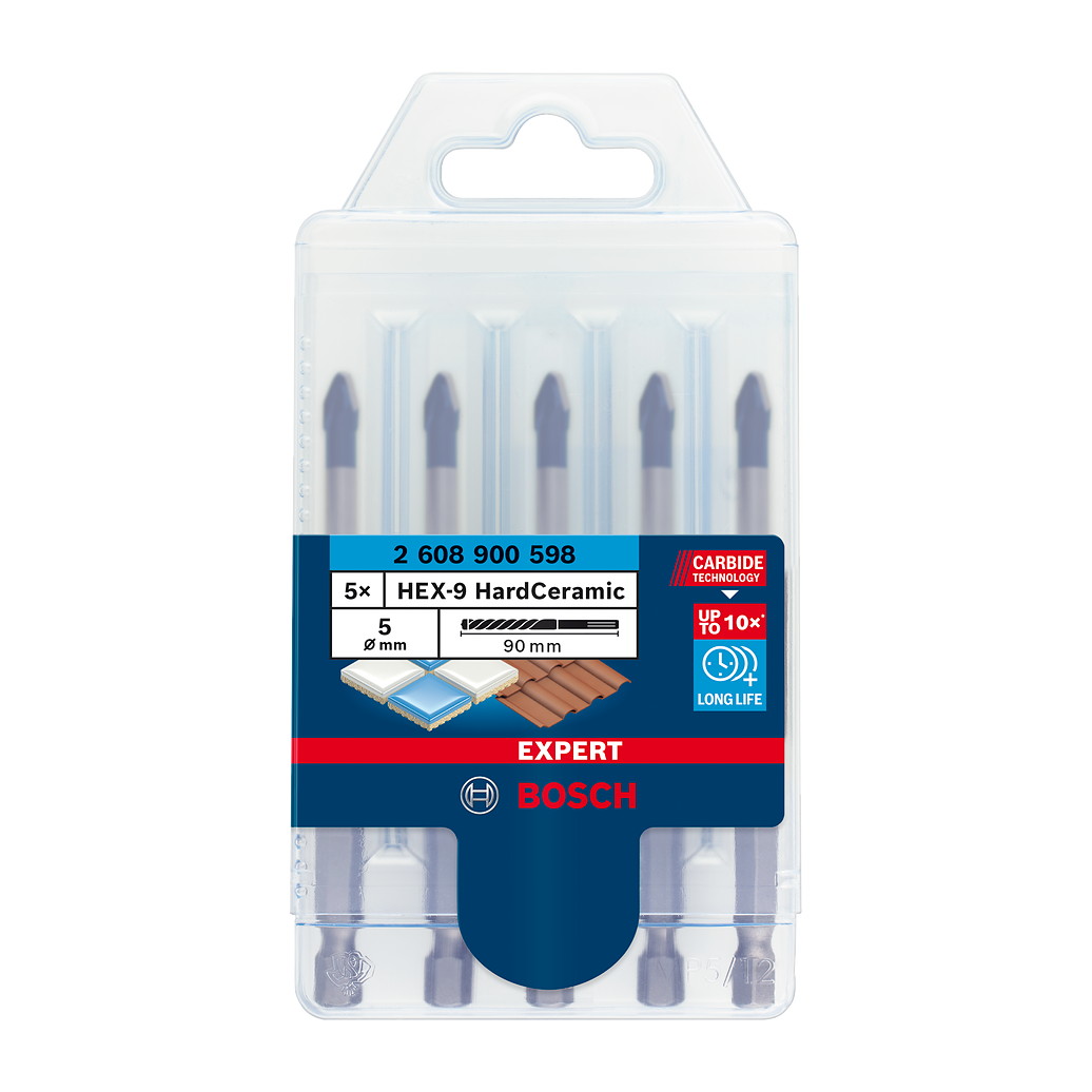 Bosch EXPERT HEX-9 Hard Ceramic Bohrer-Set, 5x90 mm, 5-tlg.