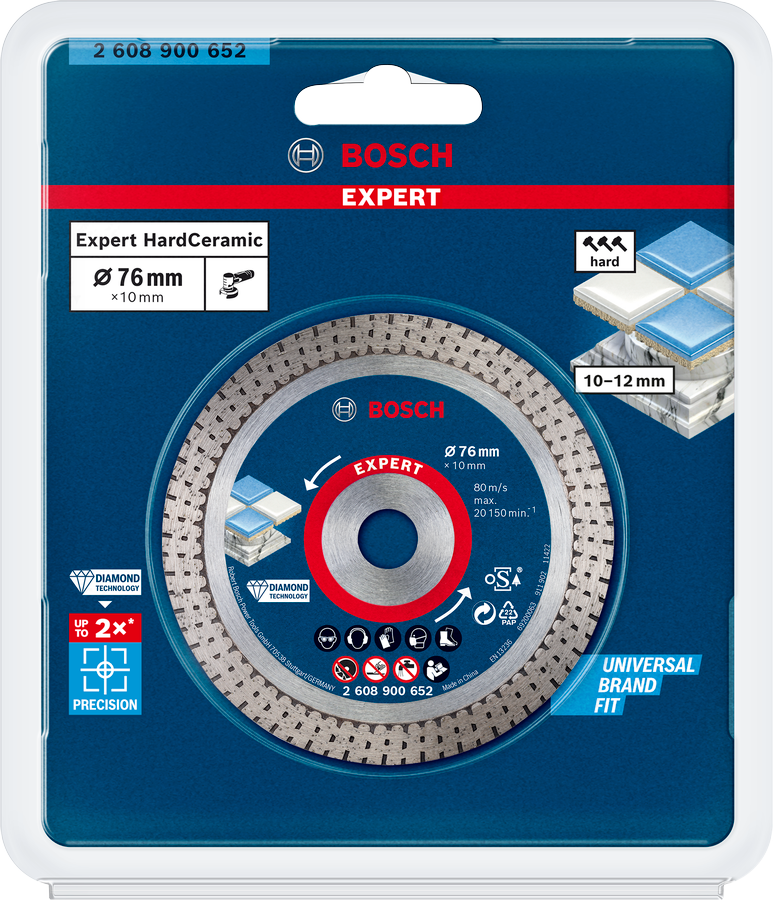 Bosch EXPERT Hard Ceramic Diamanttrennscheibe, 76 x 1.5 x 10 mm