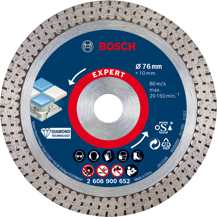 Bosch EXPERT Hard Ceramic Diamanttrennscheibe, 76 x 1.5 x 10 mm