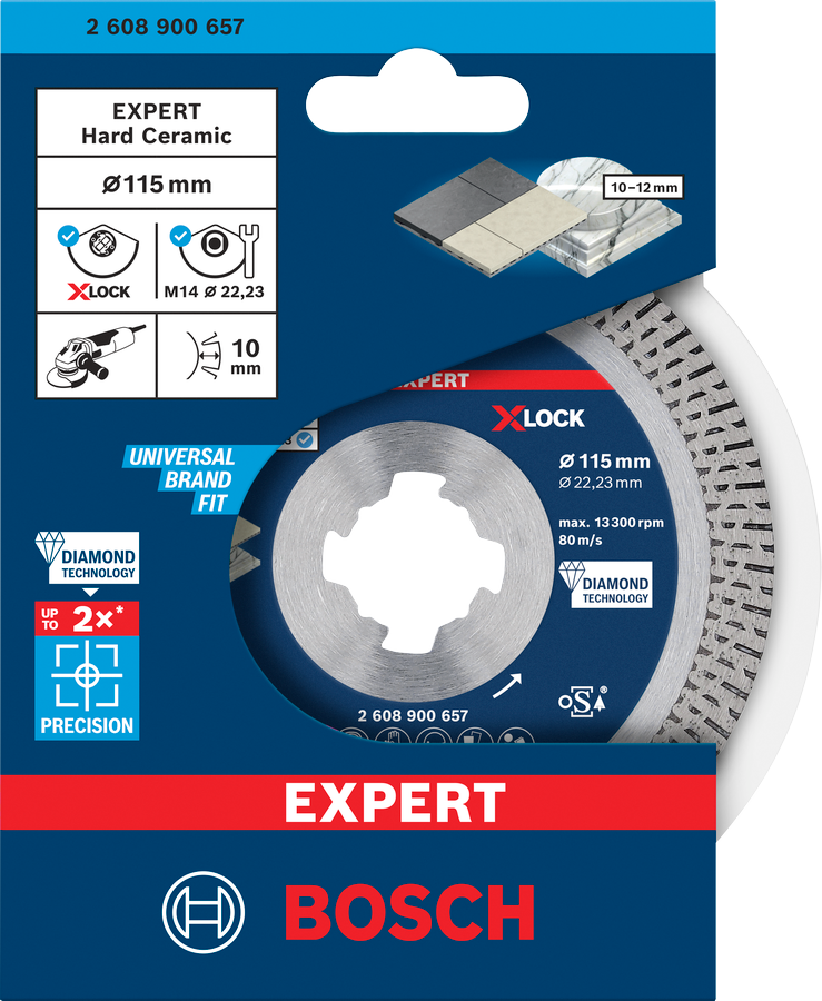 Bosch EXPERT Hard Ceramic Diamanttrennscheibe, X-LOCK, 85x22,23 mm