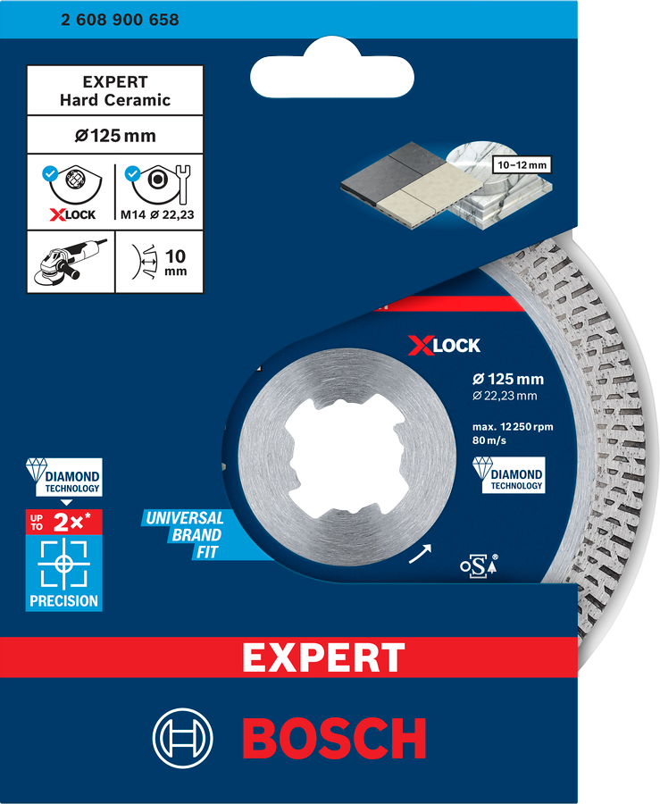 Bosch EXPERT Hard Ceramic Diamanttrennscheibe, X-LOCK, 85x22,23 mm