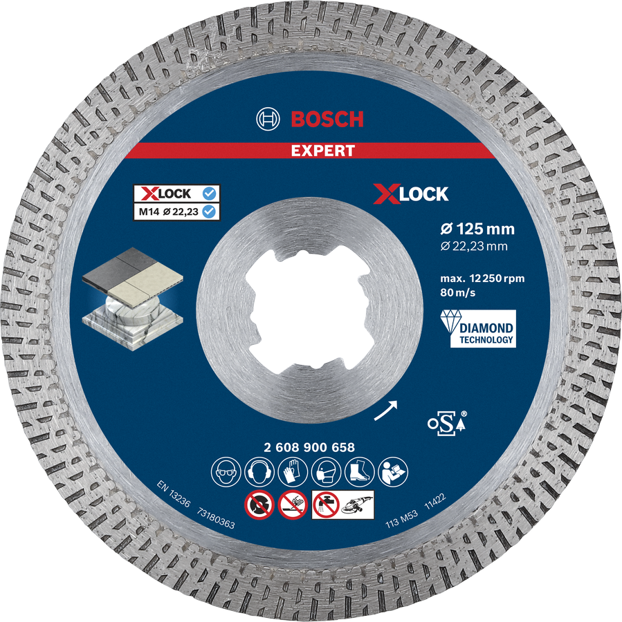 Bosch EXPERT Hard Ceramic Diamanttrennscheibe, X-LOCK, 85x22,23 mm