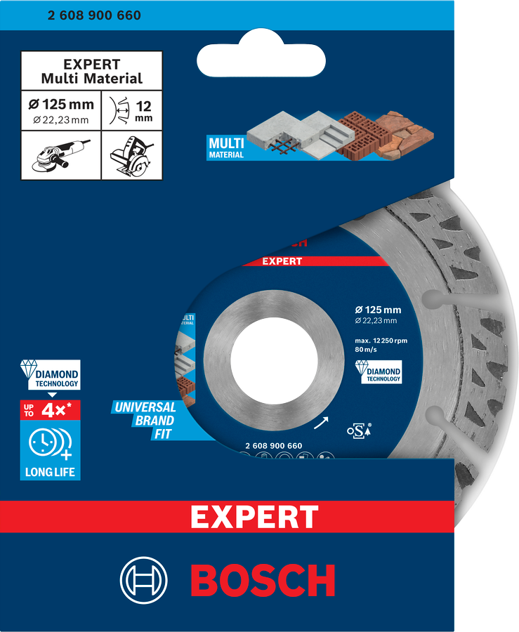 Bosch EXPERT Multi Material Diamanttrennscheibe, 115x22,23 mm