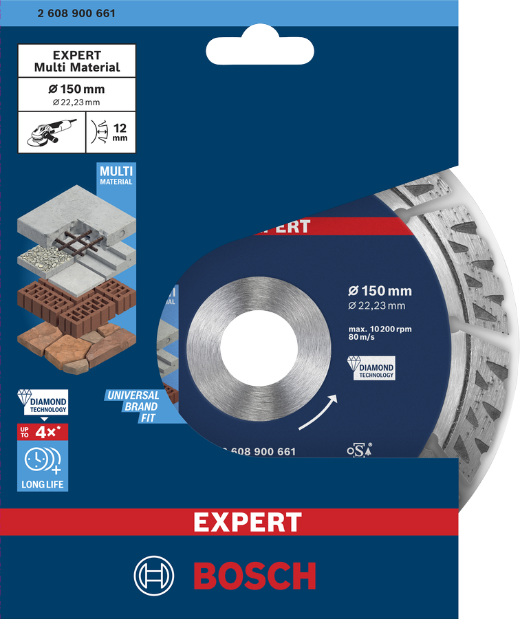 Bosch EXPERT Multi Material Diamanttrennscheibe, 150x22,23 mm