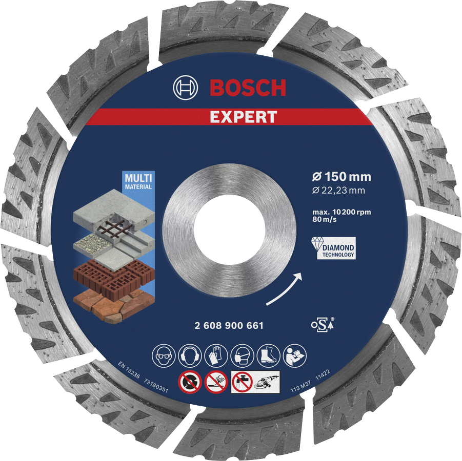 Bosch EXPERT Multi Material Diamanttrennscheibe, 150x22,23 mm