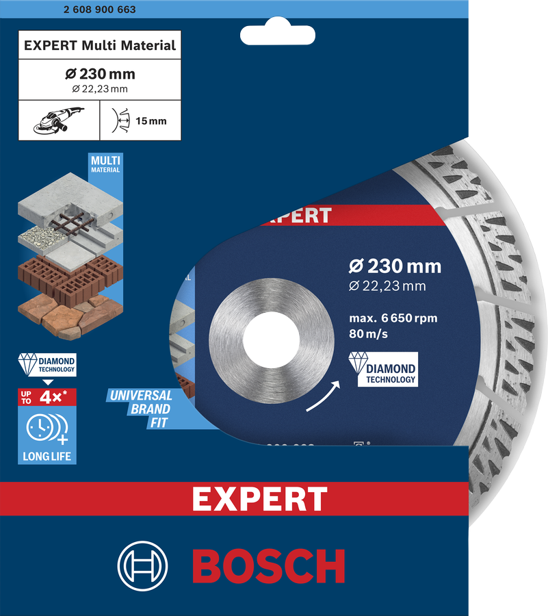Bosch EXPERT Multi Material Diamanttrennscheibe, 150x22,23 mm