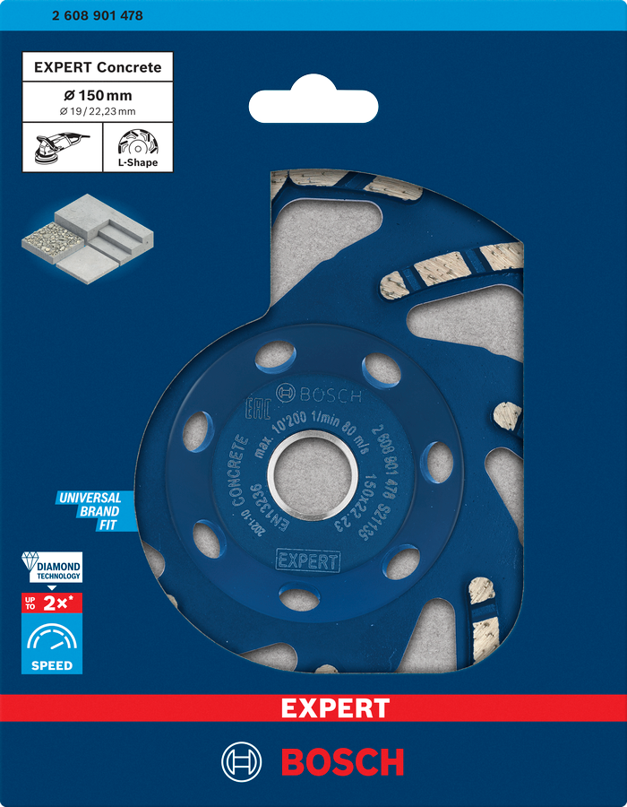 Bosch EXPERT Concrete Topfscheibe, 150x22,23x4,5 mm