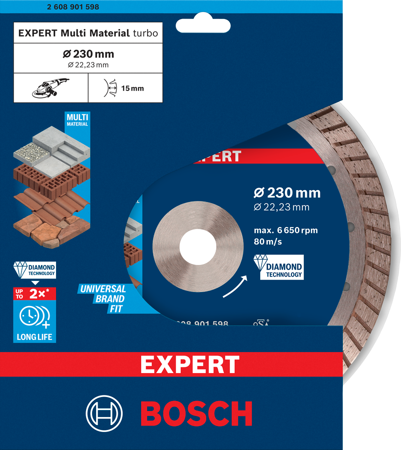 Bosch EXPERT Multi Material Diamanttrennscheiben, 230x22,23x2,4x15 mm