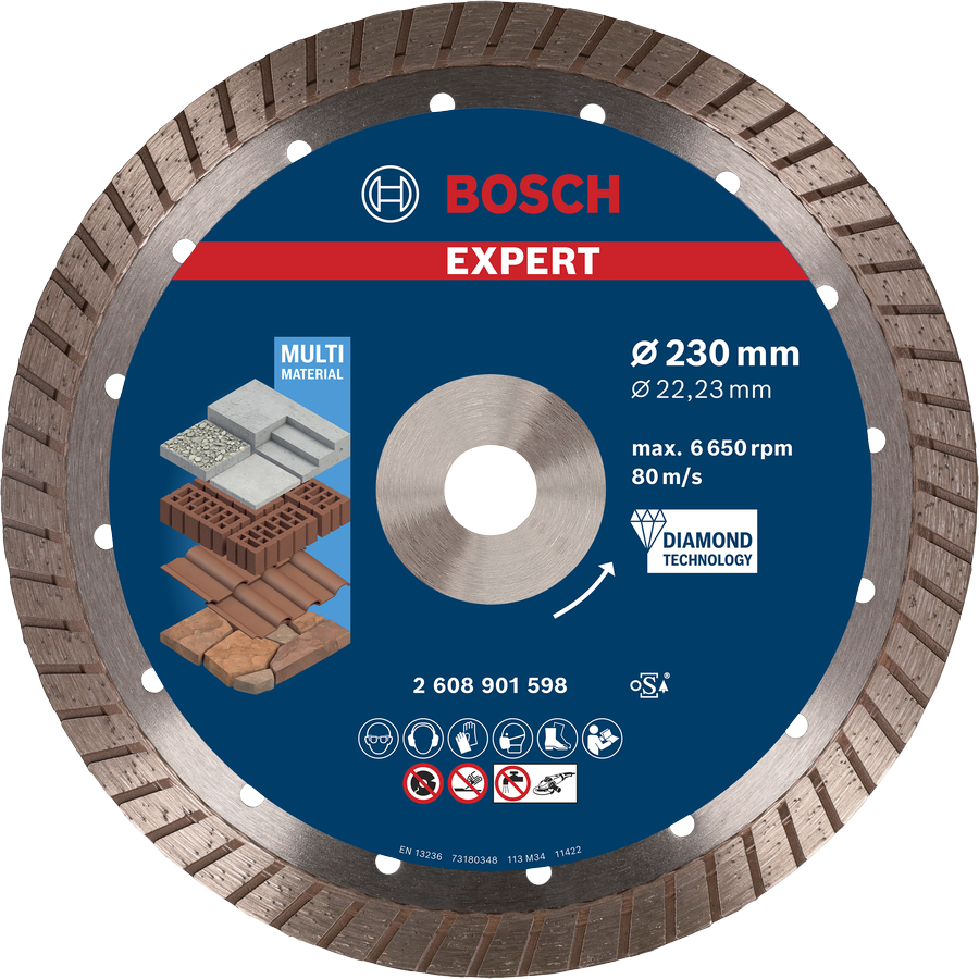 Bosch EXPERT Multi Material Diamanttrennscheiben, 230x22,23x2,4x15 mm