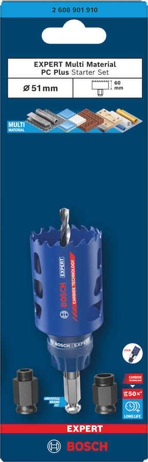 Bosch EXPERT Multi Material Lochsägen Starter-Set, 51x60 mm