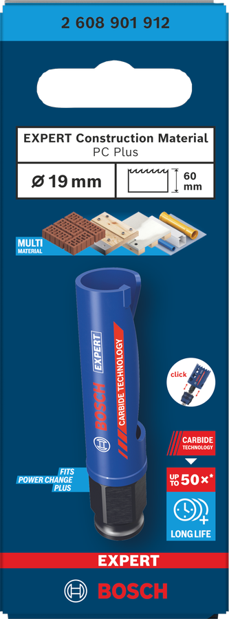 Bosch EXPERT Construction Material Lochsäge, 19x60 mm