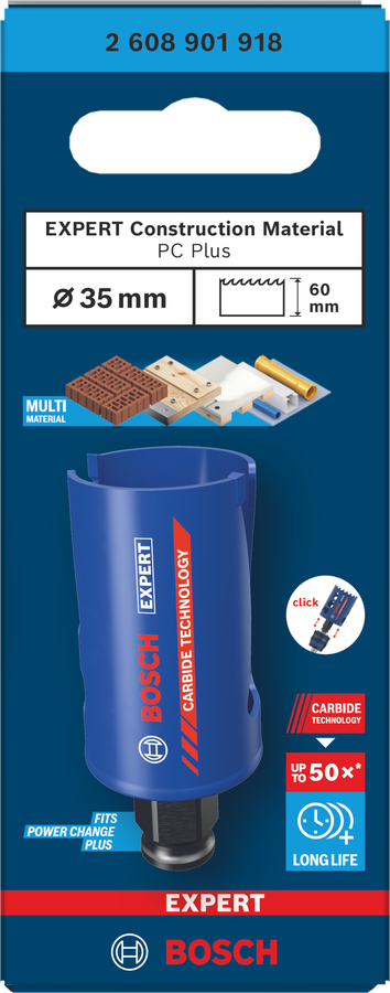 Bosch EXPERT Construction Material Lochsäge, 19x60 mm