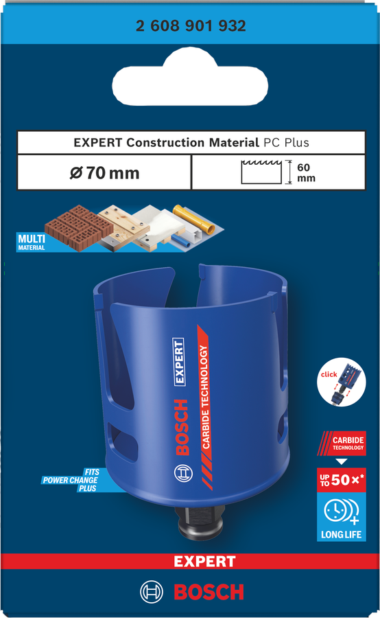 Bosch EXPERT Construction Material Lochsäge, 19x60 mm
