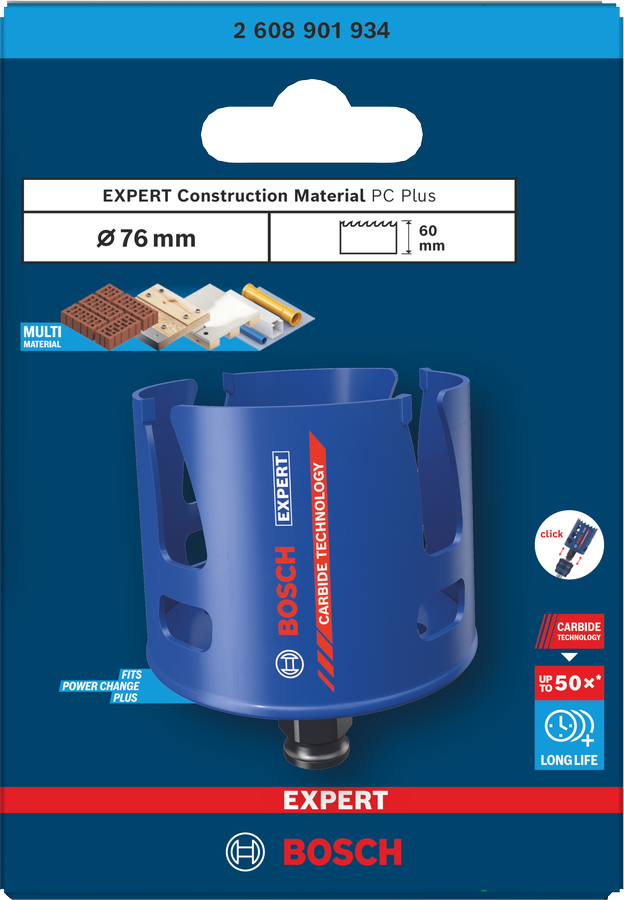 Bosch EXPERT Construction Material Lochsäge, 19x60 mm