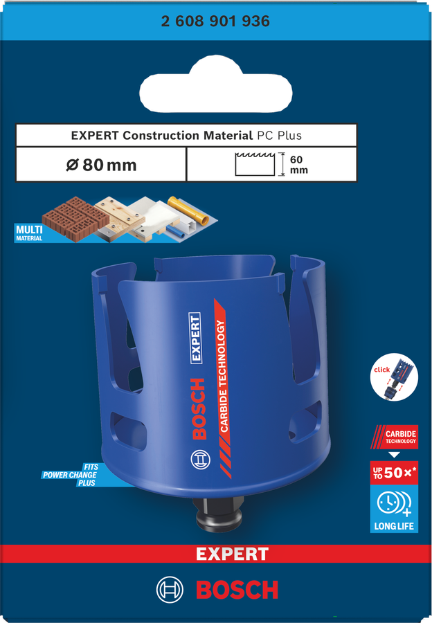 Bosch EXPERT Construction Material Lochsäge, 19x60 mm