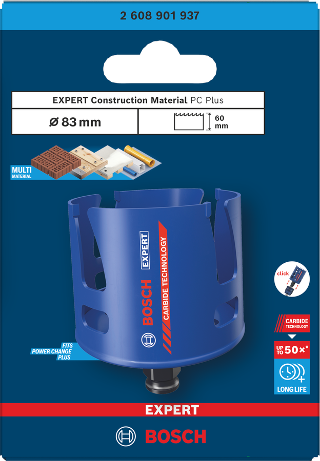 Bosch EXPERT Construction Material Lochsäge, 19x60 mm