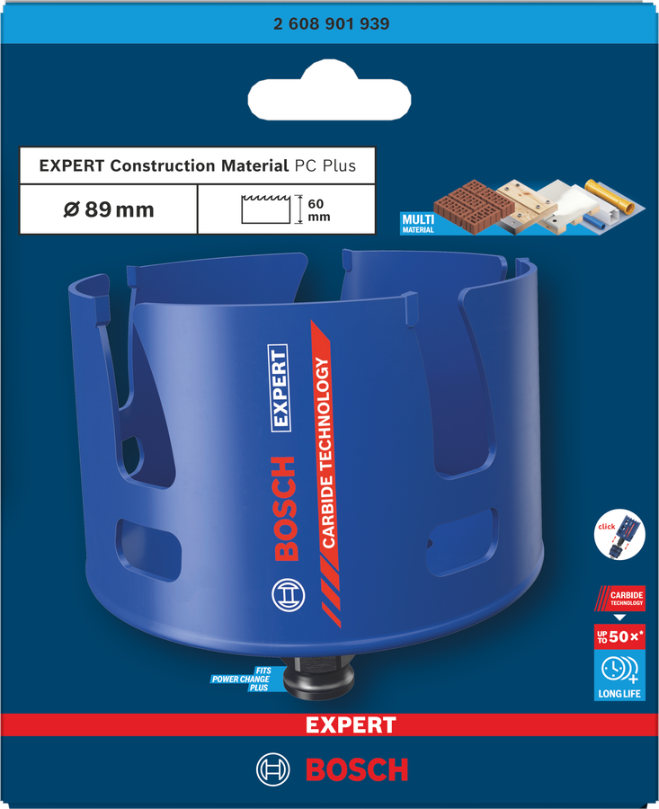Bosch EXPERT Construction Material Lochsäge, 19x60 mm