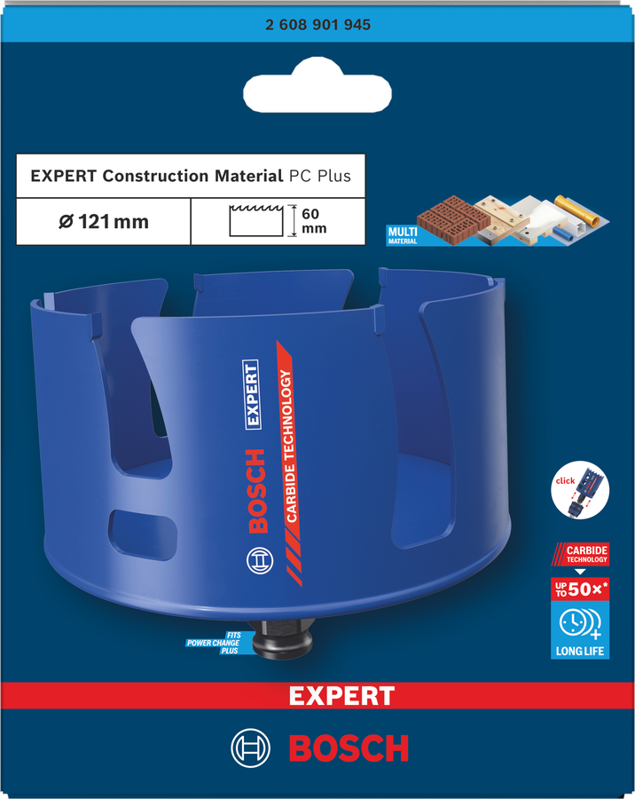 Bosch EXPERT Construction Material Lochsäge, 19x60 mm
