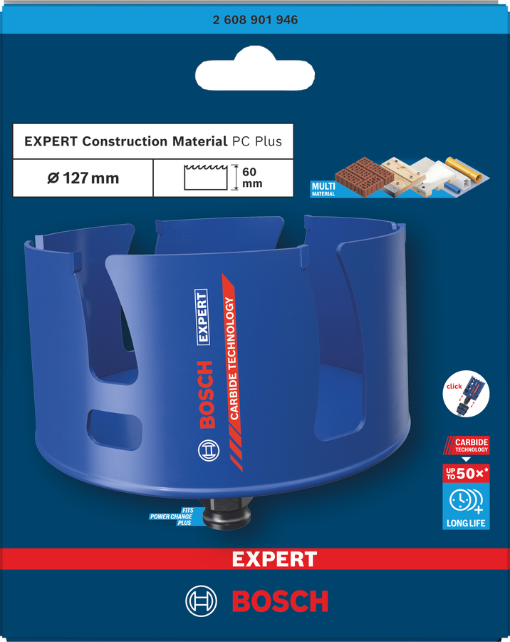 Bosch EXPERT Construction Material Lochsäge, 19x60 mm