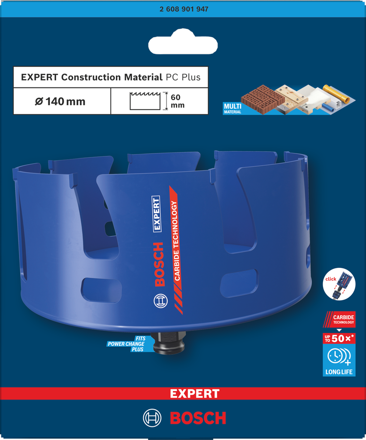 Bosch EXPERT Construction Material Lochsäge, 19x60 mm