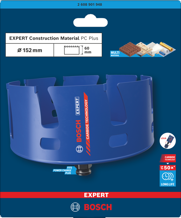 Bosch EXPERT Construction Material Lochsäge, 19x60 mm