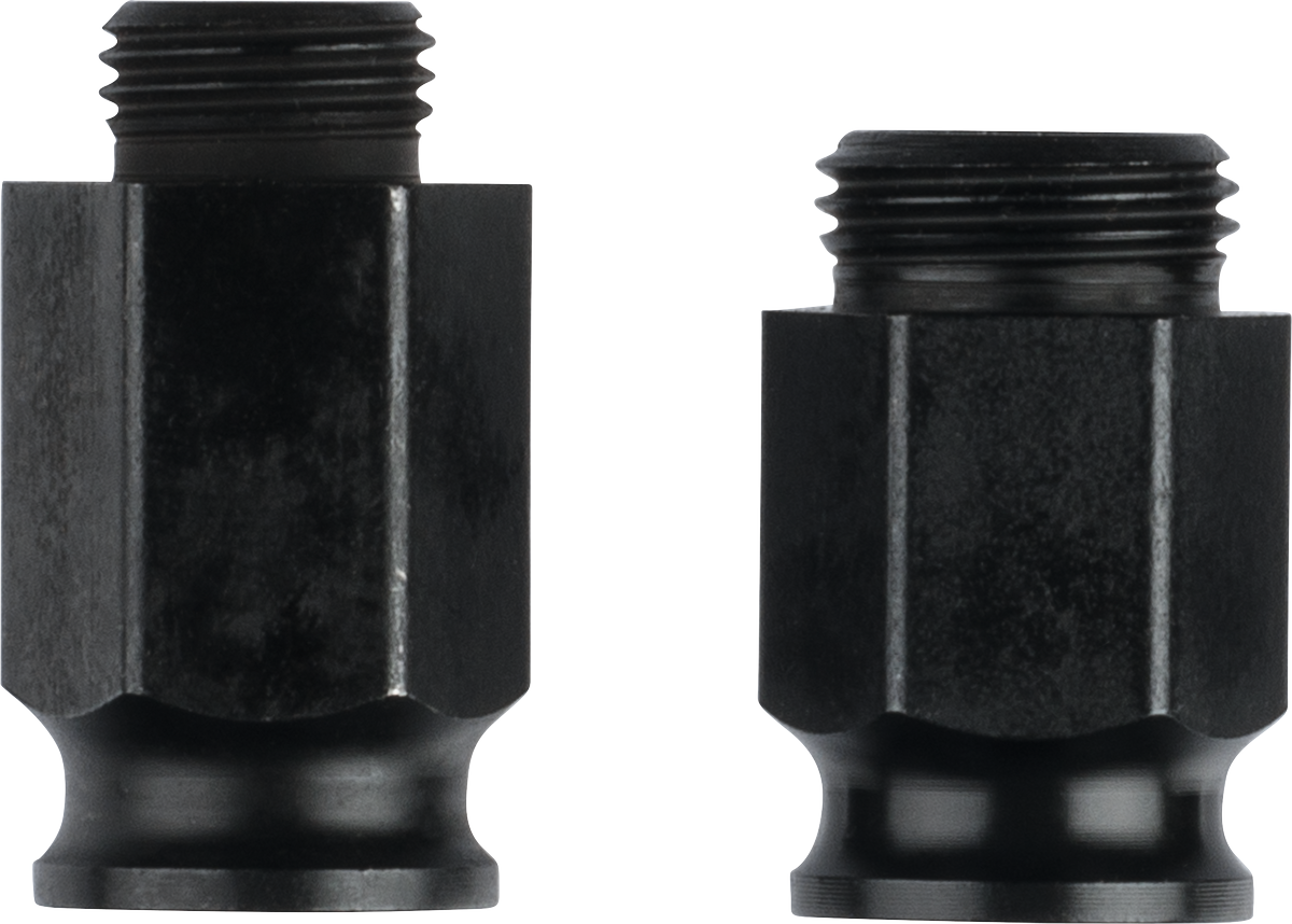 Bosch EXPERT Power Change Plus Adaptermuttern-Set, 2 Adaptermuttern für Lochsägen 14-30 mm, 4 Adaptermuttern für Lochsägen 32-210 mm