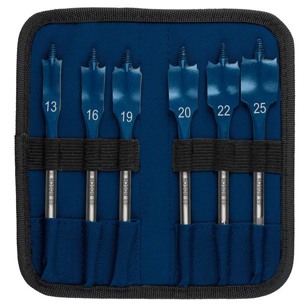 Bosch EXPERT Self Cut Speed Flachfräsbohrer-Set, 13/16/19/20/22/25/25/32, 6‑teilig