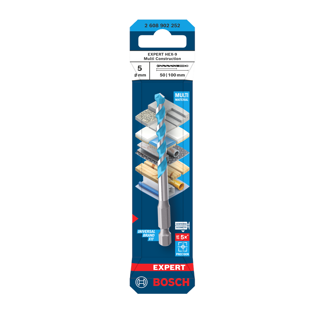 Bosch EXPERT HEX-9 Multi Construction Bohrer, 3x45x90 mm