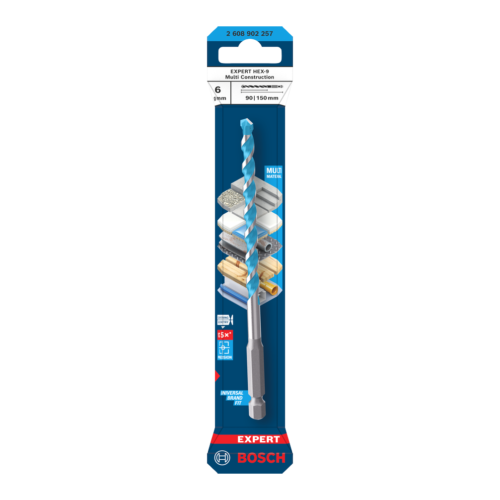Bosch EXPERT HEX-9 Multi Construction Bohrer, 3x45x90 mm