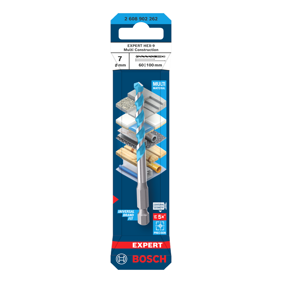 Bosch EXPERT HEX-9 Multi Construction Bohrer, 3x45x90 mm
