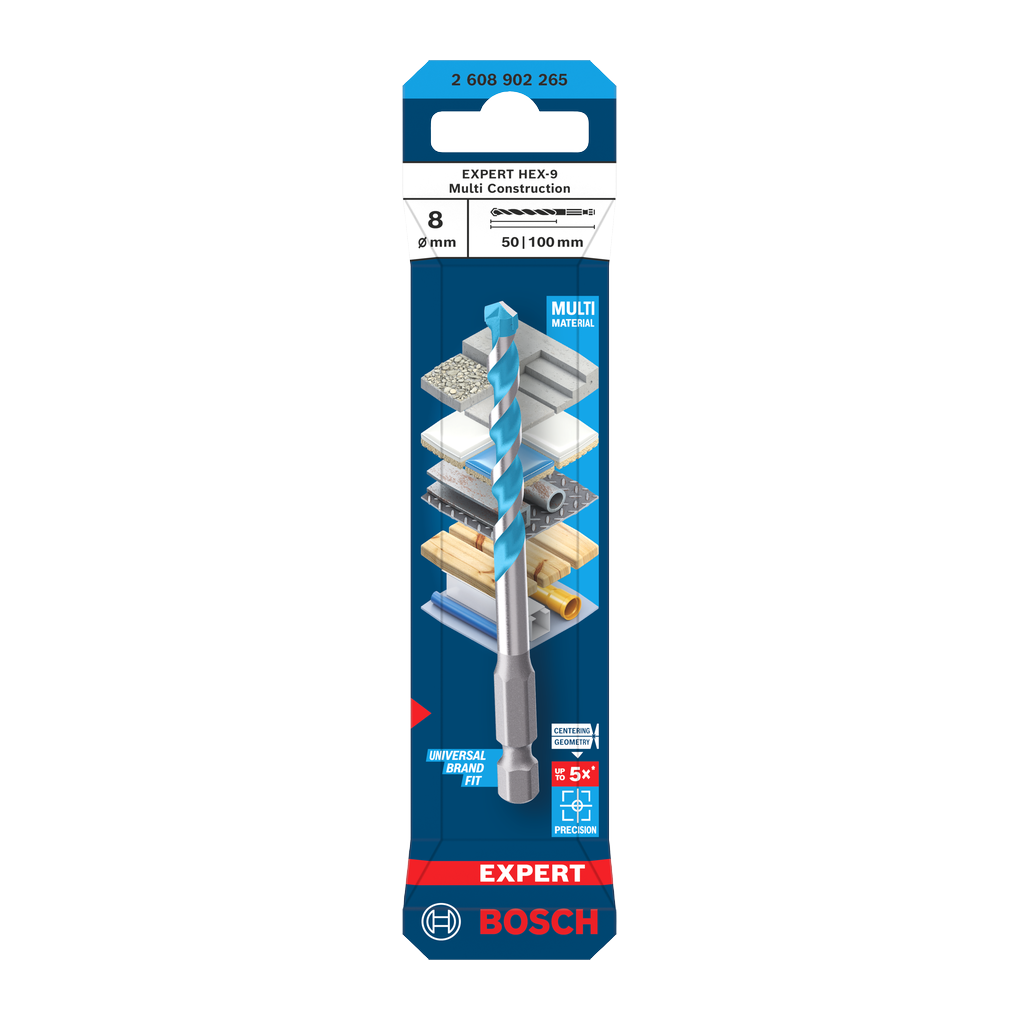 Bosch EXPERT HEX-9 Multi Construction Bohrer, 3x45x90 mm