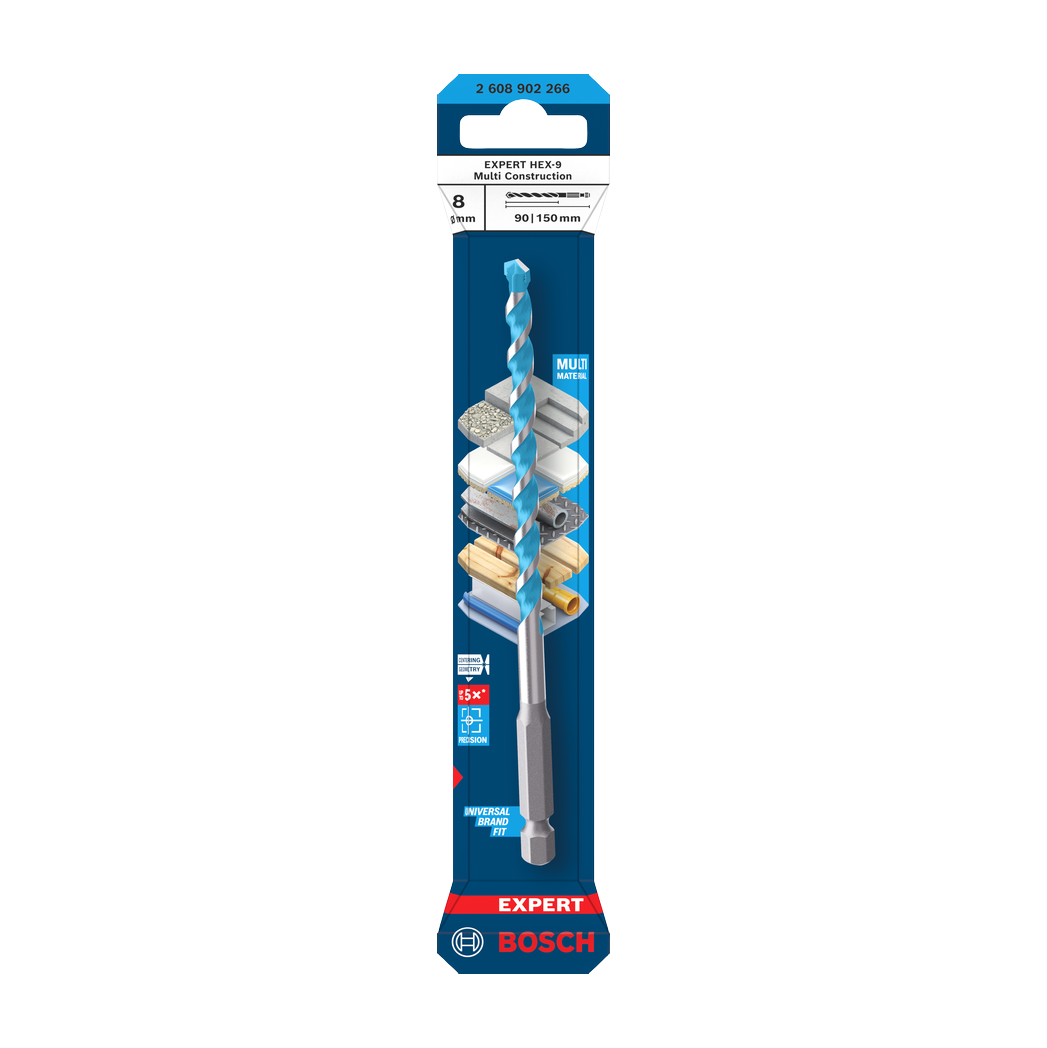 Bosch EXPERT HEX-9 Multi Construction Bohrer, 3x45x90 mm