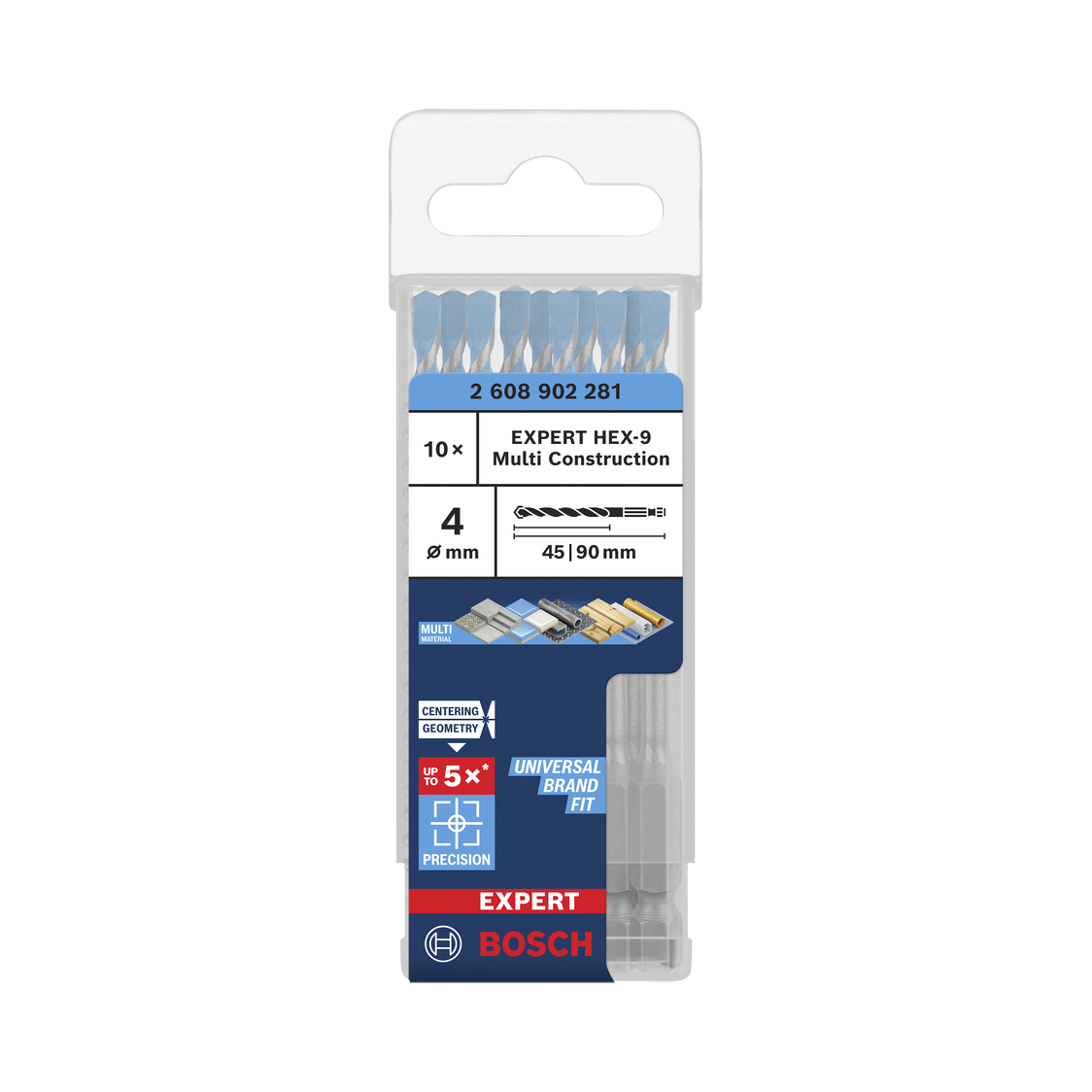 Bosch EXPERT HEX-9 Multi Construction Bohrer, 3x45x90 mm