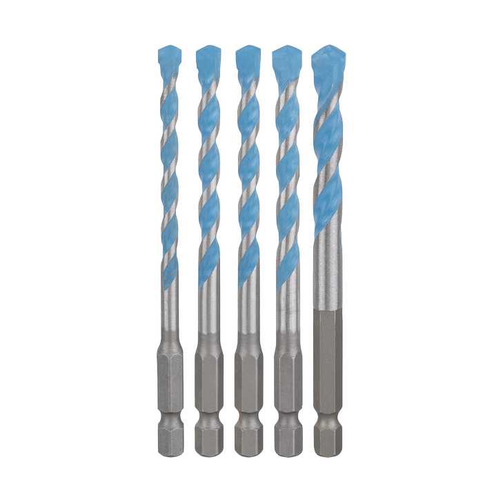 Bosch EXPERT HEX-9 Multi Construction Bohrer-Set, 5,5 x 60 x 100; 6 x 60 x 100; 6 x 60 x 100; 7 x 60 x 100; 8 x 50 x 100 mm, 5-teilig